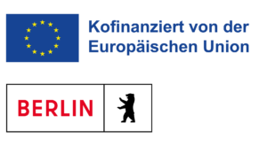 Logo der Europäischen Union und Logo des Landes Berlin