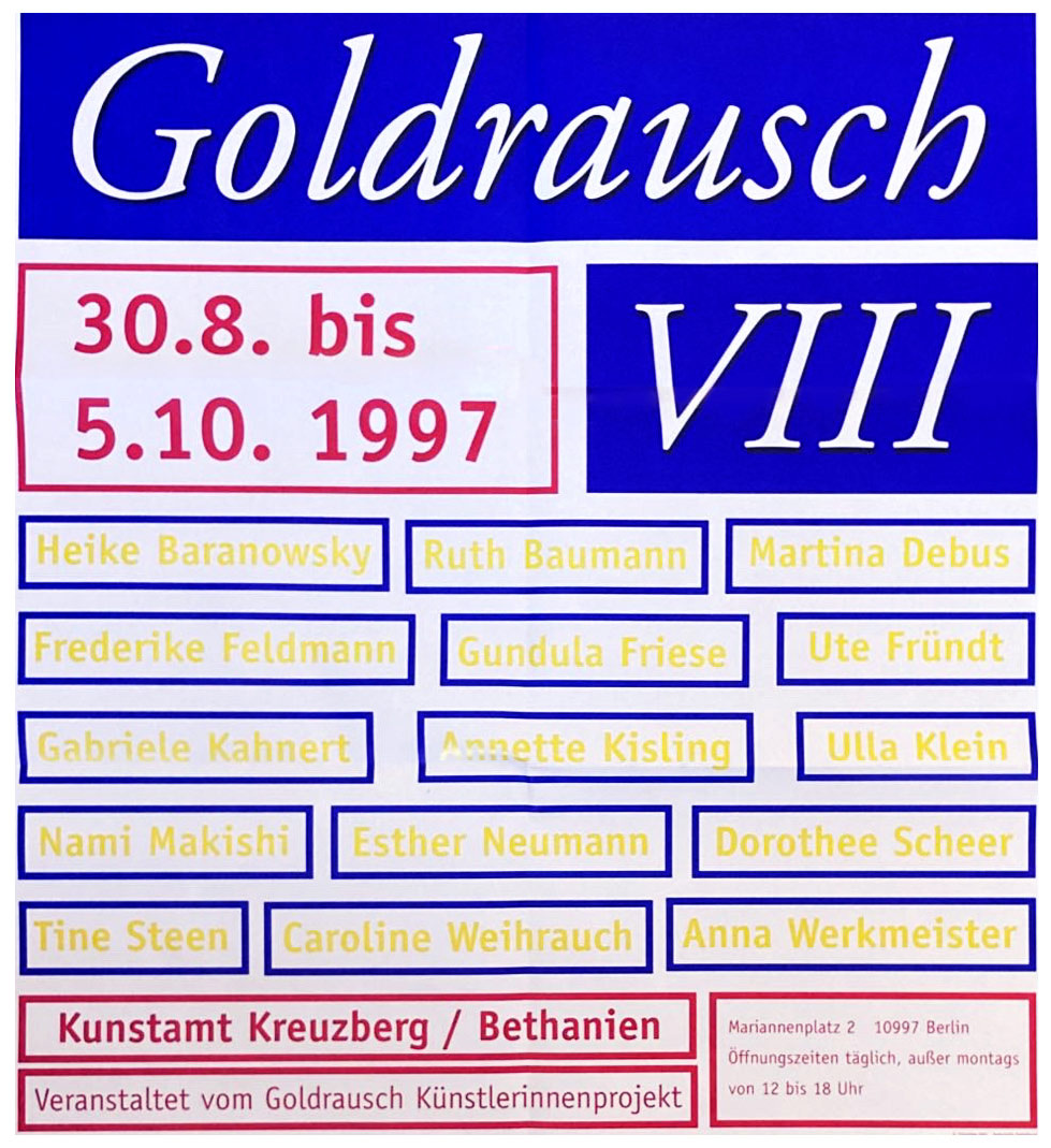 Jubiläum Goldrausch 30 Jahre, Ausstellungseinladung 1996/1997