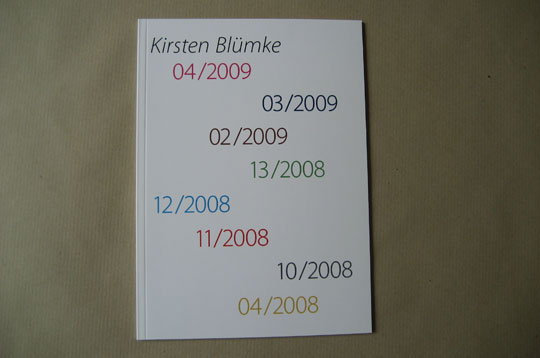 Kirsten Blümke Katalog Goldrausch 2009
